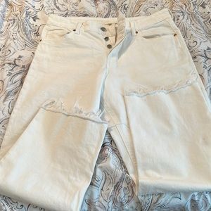 H&M White Wide Leg Jeans